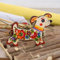 Christbaumschmuck Hund aus Holz handbemalt nach ukrainischer Tradition | Rustikaler Christbaumschmuck handgemacht als Geschenk für Hundeliebhaber