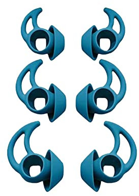 Adhiper QC/Sport - Tappi auricolari in silicone compatibili con Bose QuietComfort/Bose Sport senza fili, S M L 3 misure, 3 paia di tappi di ricambio in silicone (blu)