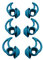 Adhiper QC/Sport - Tappi auricolari in silicone compatibili con Bose QuietComfort/Bose Sport senza fili, S M L 3 misure, 3 paia di tappi di ricambio in silicone (blu)