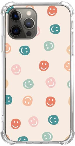Cute Colorful Retro Smiley Face Case Compatible with iPhone 13 Pro Max, Cute Happy Smiley face Case for iPhone 13 Pro Max, Unique Trendy Design TPU Bumper Cover Case
