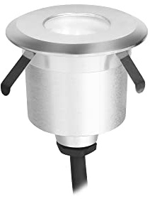 FORLIGHT Foco LED Empotrable Exterior IP65 - Señalización de Caminos y Escaleras, 1W Blanco Cálido 3000K, Aluminio, Diámetro 59mm