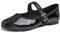 Feversole Women's Soft Breathable Mary Jane Memory Foam Cushioned Comfort Round Toe Metal Buckle Flats Walking Shoes Black Patent Size UK 3.5
