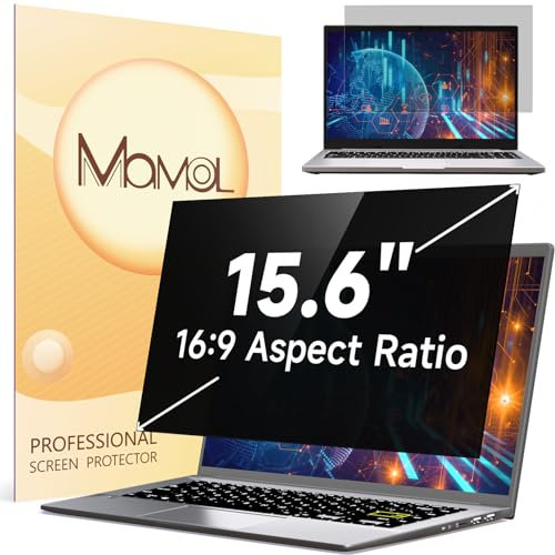 Laptop Privacy Screen 15.6 Inch for Lenovo Hp Dell Acer Asus Thinkpad Envy Xps, Removable 16:9 Aspect Laptop Privacy Shield, Anti Blue Light Glare 15.6 Inch Laptop Privacy Filter