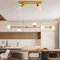 Oninio Gold Pendelleuchte 3000K-6000K Dimmbarer LED Pendelleuchte mit Fernbedienung Elegante 46W Pendelleuchte Esstischlampe Verstellbare Höhe für Wohnzimmer, Küche, Esszimmer 120cm