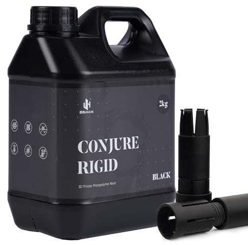 Chitu Systems Rigid 3D Printer Resin, High Precision Engineering-Like 405nm UV Resin for Functional Gadgets & Articulated Figures, Low Shrinkage for 8K/12K Printers (Black, 2kg)