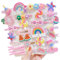 Lot De 28 Pinces à Cheveux Mignonnes Mode Filles Accessoires Pour Cheveux Fleur Fruits Coloré Arc-En-Ciel Bonbons Dessert Mignon Animal Pinces à Cheveux Ensemble Anti-Dérapant En Métal (Rose)