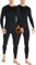 HOPLYNN 2er Pack Thermounterwäsche Herren Funktionsunterwäsche Set Atmungsaktiv Innenfleece Skiunterwäsche Männer Winter für Joggen,Radfahren,Fußball,Skifahren Schwarz-M