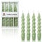 Gedengni Kerzenständer Kurze Spitzkerzen 4er-Set, grüner Kerzenständer spiralförmige Spitzkerzen Kleiner gedrehter Kerzenständer für Heimdekoration Hochzeiten Festliche Frauengeschenke (2D4PC-Grün)