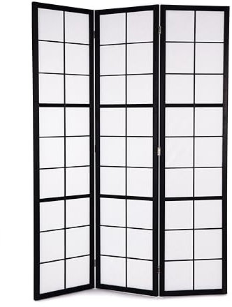 CREEDWOOD RAUMTEILER Loft | 3-teilig, 170x120 cm, Reispapier | Shoji Paravent, japanische Trennwand, Raumtrenner, Stellwand, Faltbarer Ankleide Sichtschutz, Faltwand