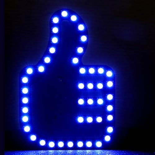 LED Finger Sign for Car, USB Finger Light for Car Truck, Car Thank You Light, Thumb Up Down Light, Cool Car Interior Light to Express Yourself, Cool Funny Car Accessories Gadgets