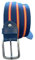 MIBANDERA Cinturón Hombre de Cuero con Bandera de España - Hecho en España, Varios Modelos (105 cm, Azul Bandera España Estrecha)