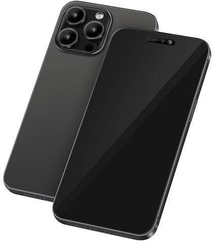 Perusha Gefälschte Telefon Modell [Ohne Logo] Dummy-Display Nicht funktionierende Replik Telefon Spielzeug für 15 Plus/Pro/Pro max (Für 15 Pro max Schwarz Schwarzer Bildschirm)