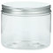 SHOBI Contenitori Alimentari in Polietilene con Coperchio in Alluminio, Barattoli in Plastica Ricaricabili Ermetici per Alimenti con Tappi a Vite (6, 200 ml)