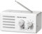 Transistorradio – AM FM Tragbares Radio mit Bestem Empfang, Eingebautem Lautsprecher, Kopfhöreranschluss, unterstützt USB-Stromversorgung/Batteriebetriebenes Radio für Zuhause/Outdoor/Camping （Weiß）