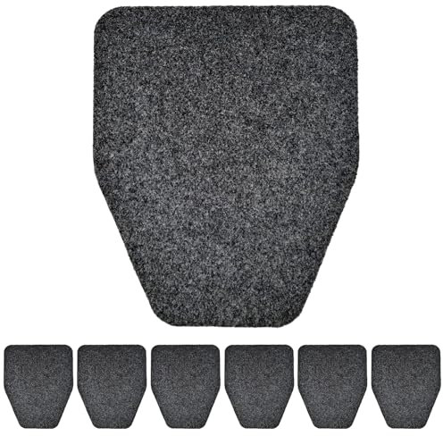 LYMOI Urinal Floor Mats, Non Slip Urinal Pads, 6 Pcs Water Absorption Urinal Mat, Commercial Splash Mat for Men Restroom Office, Bathroom Toilet Non-Slip Rubber Backing Washable Urinals Mat.