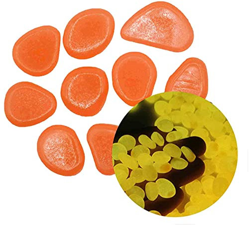 Lot de 300 pierres décoratives sombres pour aquarium - Gravier décoratif pour abri de jardin (orange rouge, taille unique)
