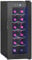 HOMCOM Cantinetta Vino Refrigerata 12 Bottiglie 34L Cantina Vino Monotemperatura 8-18℃ Cantina Vino Bar con Vetro Anti UV, Termoelettrico, Ripiani Regolabile, Display Touch, Luci LED, Classe E, Nero