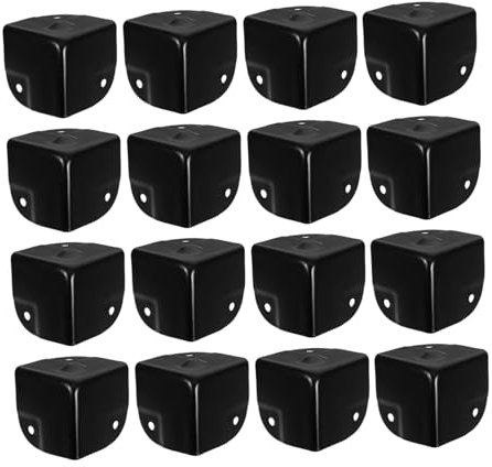Generisch 16 Stück Metall-Lautsprecher-Ecken-Lautsprecher-gehäuseschutz, Schreibtischschutz, Box-hüllen, Möbelkantenschutz, Werkzeugkasten, Eckenschutz, Box-Schutz, Metallfolie