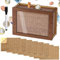 Alyvisun Tirelire 5000€ en Bois avec Marqueur et Autocollants, Tireliure Réutilisable Coffre Cash Box Boîte Tirelire avec Objectifs Chiffres D'épargne pour Adultes et Enfants (500€-10000€)