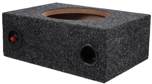 MUCKLILY 8-Zoll Subwoofer Gehäuse Geschlossen Mit Teppich Auto Subwoofer Kasten Kompatibel Für Auto Audiosysteme Bassverbesserung Selbstgemacht Zubehör