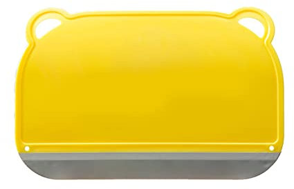 Raschietto in silicone con acqua per la pulizia di bagno, doccia, vetro, piano di lavoro, lavello, auto, flessibile, universale, spazzola per strofinare l'acqua (giallo, taglia unica)