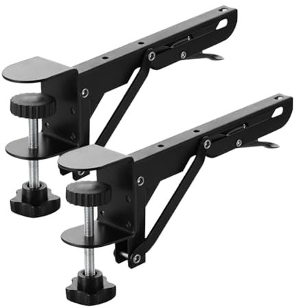 Tuesoa 2PCS Foldable Bracket Computer Keyboard Desk Extender Support Keyboard Arm Stand Folding Desktop for Laptop Monitor