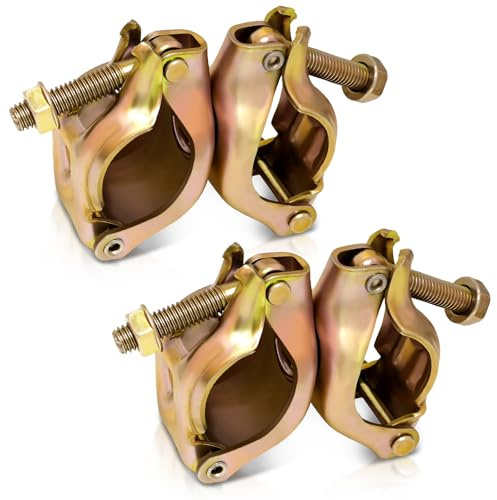 2 Stück Drehkupplung Gerüstkupplung 48 x 48 mm Gerüstschellen mit Bundmutter Gerüstschelle 360° zur Befestigung von Gerüsten Ankerstangen