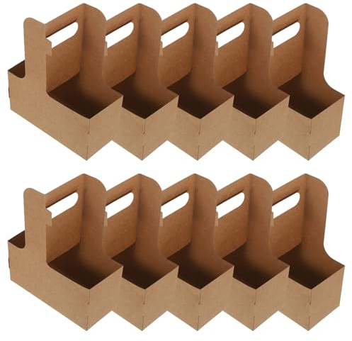 FRCOLOR 30 Posavasos De Papel Kraft Para Bebidas Portavasos Para Llevar Bandejas Para Vasos De Café Portavasos De Papel Reutilizable