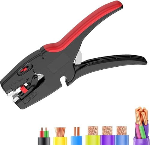 Mailfull Pelacables Electricista 2-en-1 Pelador de Cables Automático Rango de Trabajo 0,3-10 mm² para Cables Fibra Alambre
