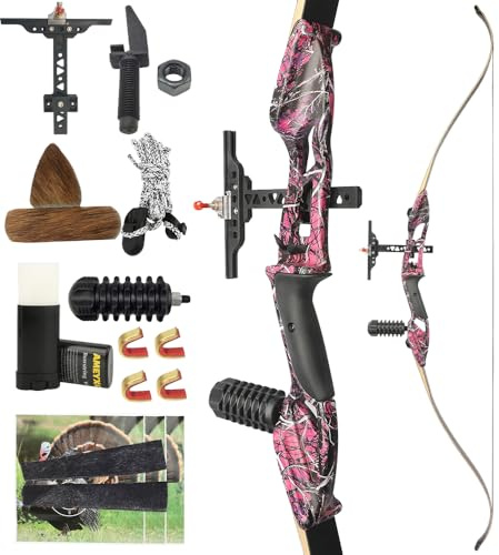 56 Zoll Recurve Bogen Set 40/45/50lbs Take Down Bow Aluminium Griff Rechte Hand Bogenschießen Jagd Outdoor Ziel Schießen Training Split Bow (50lbs)