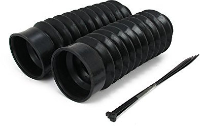 Black 49mm Fork Cover Front Gaiters Gators Boot Shock Absorber For Harley Dyna FXDWG