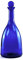 BrandPrint - Bottiglia in vetro| per acqua solarizzata | modello Viola Water | 750ml | compresa di Tappo a vite GPI33 | Colore Blu