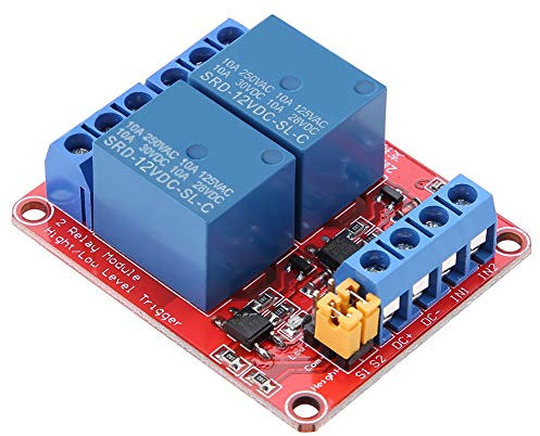2-Kanal-Relaismodul mit Optokoppler-Isolation High- und Low-Pegel-Trigger(12V)