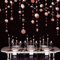 Rose Gold Circle Dot Garland Streamer Kit for Twinkle Star Party Decoration Glitter Reflective Paper Hanging Bunting Banner Backdrop Background for Wedding/Baby Shower/Christmas/Birthday/Prom/Wedding