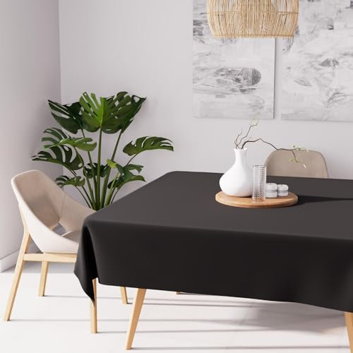 Soleil d'ocre Tischdecke, Polyester, Schwarz, 140 x 140 cm