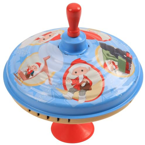 Bolz 52233 - Brummkreisel Sandmännchen ca. 19 cm, Blech Schwungkreisel, klassischer Pumpkreisel, Blechkreisel mit Unser Sandmännchen Motiv, Kreisel mit Standfuss, Spielzeugkreisel für Kinder ab 18m+