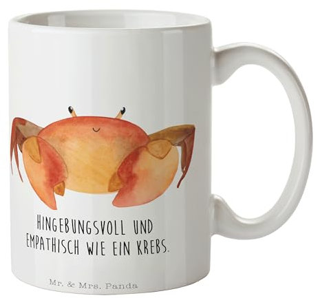 Mr. & Mrs. Panda Tasse Sternzeichen Krebs - Geschenk, Kaffeetassen, Horoskop, Büro Tasse, Geschenk Juli, Tierkreiszeichen, Astrologie, Krabbe,