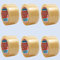 tesa 4124 Lot de 6 rouleaux de ruban adhésif en PVC Transparent 50 mm x 66 m, 50mm x 66m. transparent