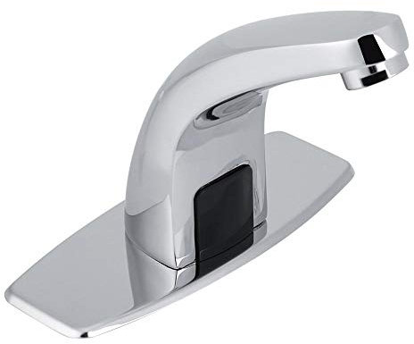 Sensor automático Grifo de agua Cocina Sin contacto Baño comercial Grifo del fregadero de manos libres con caja de control Agujero Cubierta de la placa