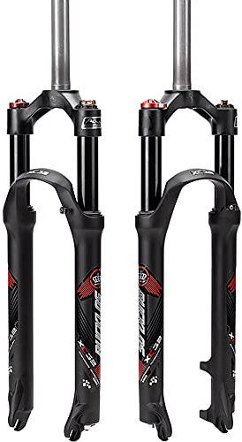 BUCKLOS Mountainbike Federgabeln, 26/27,5/29 Zoll MTB Fahrrad Vordergabel, 100 mm Reise 28,6 mm Gewindelose Lenkung, mit Vorspannverstellung