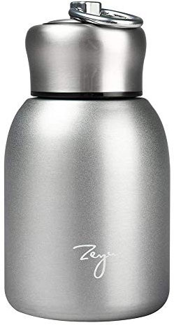 Gelory Portable Small Vacuum Cup, Mini Stainless Steel Matte Insulated Water Bottle for Hot and Cold Drinks Cup Travel, Sports Water Bottle 280ML (Silver)