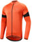 Dooy Men's Cycling Bike Jersey Long Sleeves Biking Running Shirts 3+1 Pockets, Breathable Quick Dry MTB Shirt(Orange,S)