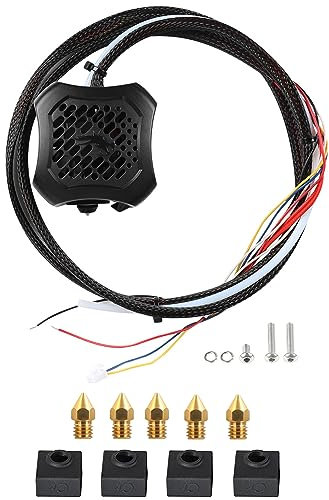 Creality Ender 3 V2 Full Hotend Kit, 3D Printer Accessories, Assembled Nozzle Kit with Dual Fans and ABS Shell for Ender-3 V2