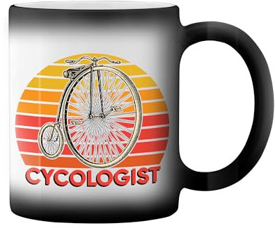 Cycologist Penny Biker Bicycle Lover Art Black Magic Tasse Mug