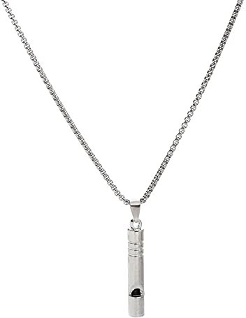 YSuqiBB The unisex titanium steel pendant necklace is the best gift to reward yourself or to give to friends and relatives (Whistle)