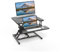 ERGOMAKER Steh-Sitz Schreibtischaufsatz Höhenverstellbar, Stehpult Aufsatz Schreibtisch 55 X 40CM Desktop Erhöhung mit Tastaturablage Schwarz