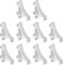 Angoily 10 soportes para estante de congelador, clips para estante de refrigerador, kit de clips para estante de congelador, refrigerador, congelador, estantes, plateado, 2,8 x 2,3 cm