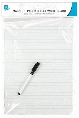 Vision4ever A4 Magnetic Fridge Planner Whiteboard Paper Effect Dry Erase Wipe Meal Diet Memo Easy to Use and Useful for Kids Schools Notepads