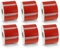 BETCKEY - 6 Rollen Rot Mehrzwecketiketten Kompatibel mit DYMO 11354(S0722540), 57mm x 32mm, 6000 Farbige Etiketten für LabelWriter 450, 4XL NICHT passend 550 oder 5XL