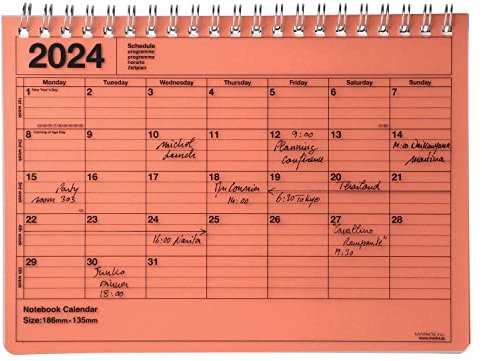 MARK'S 2024 Tischkalender S, Orange